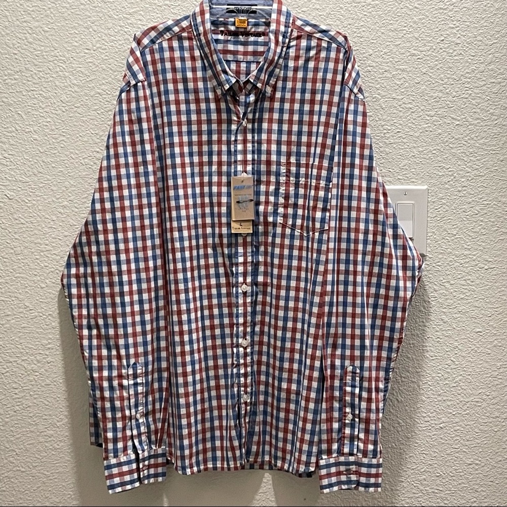 Tailor Vintage Performance Red and Blue Plaid Size XXLarge New - Picture 3 of 6